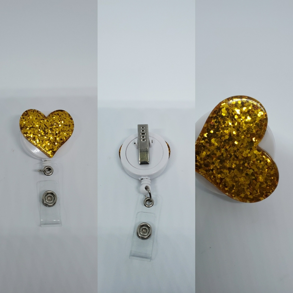 Heart Retractable Badge